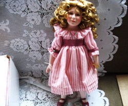 14'' FRENCH REPRODUCTION  I.U.F.D.C  EMILY BISQUE ALL ORIGINAL DOLL, BOX.,TAG